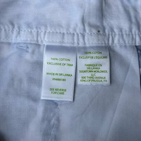 Lily Pulitzer The Callahan Short Blue White Abstract Floral Paisley Print Size 6 - Picture 7 of 8